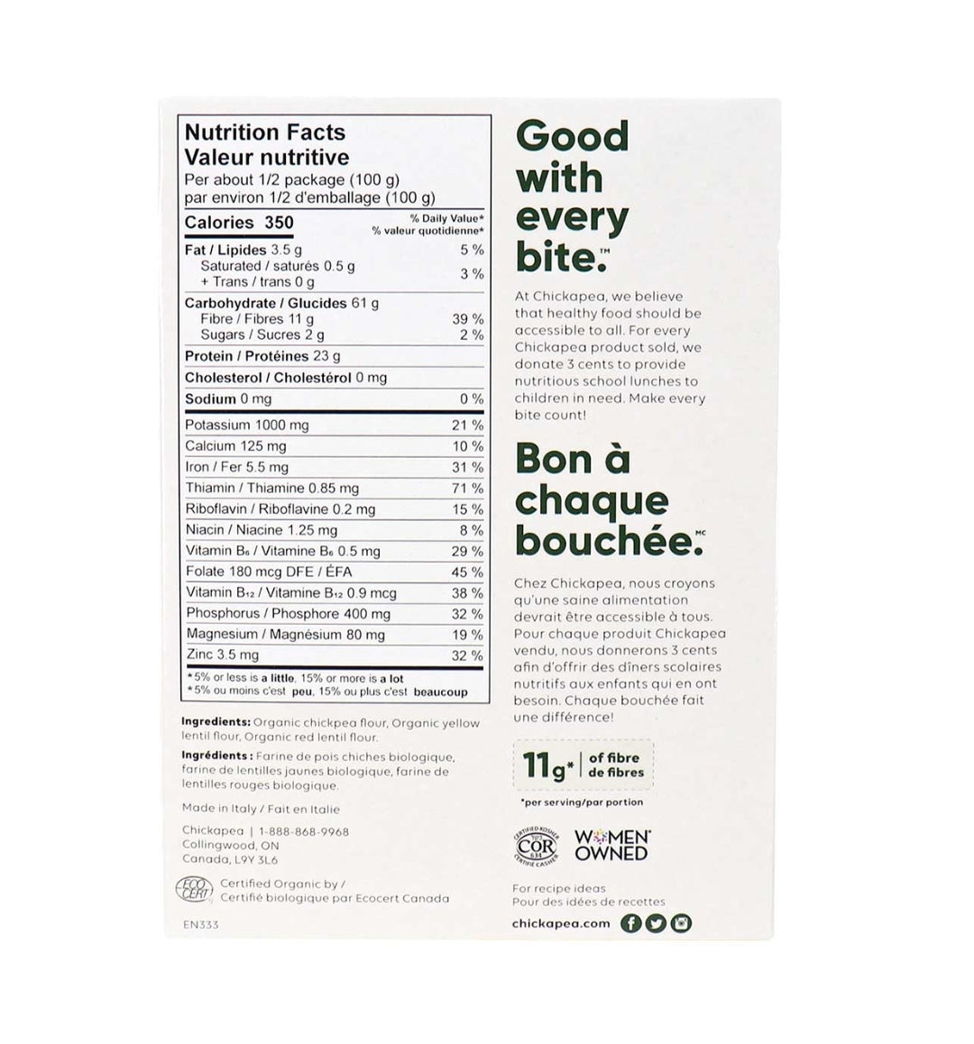 Chickapea Organic Pasta