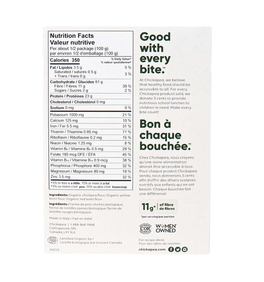 Chickapea Organic Pasta