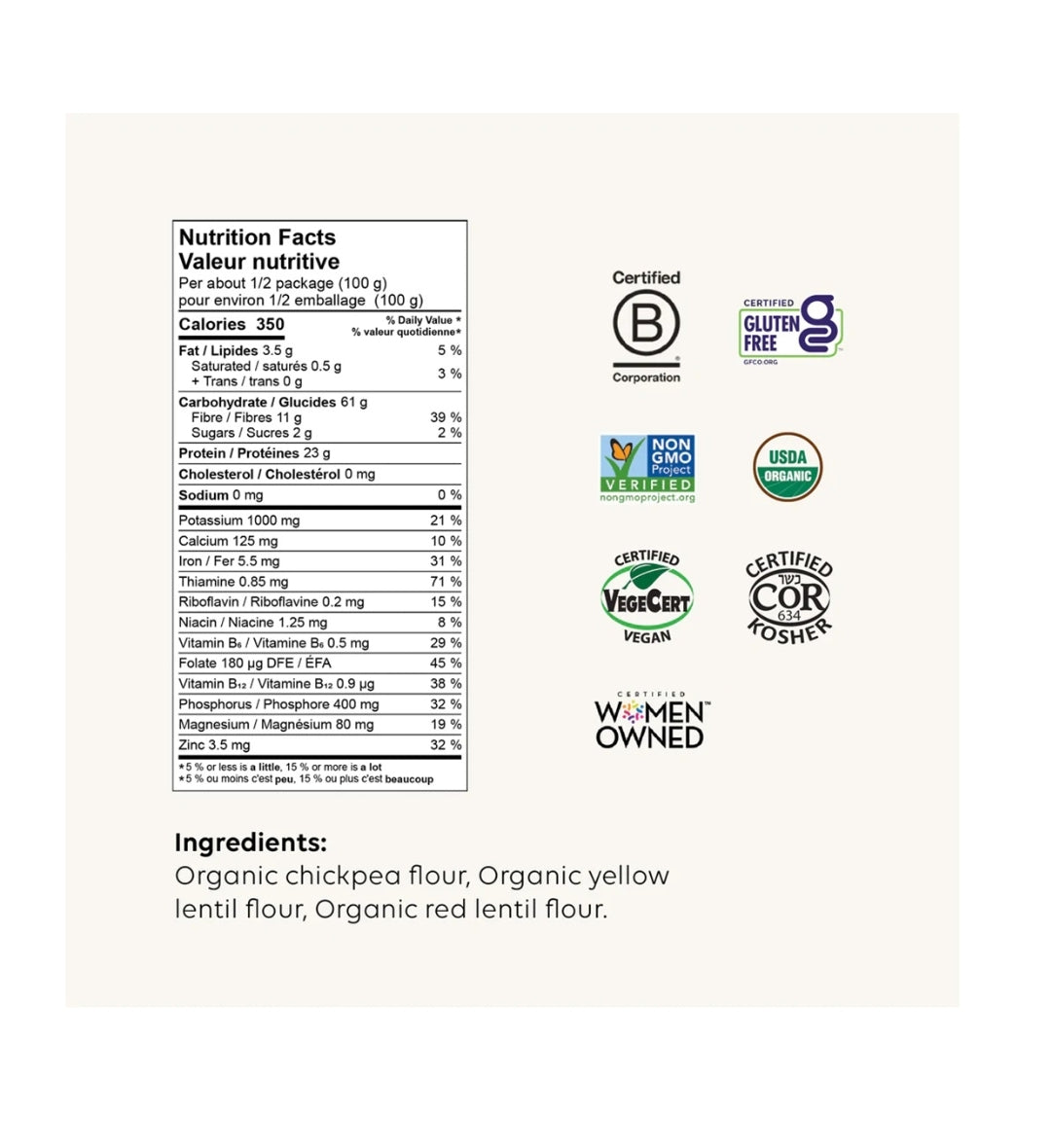 Chickapea Organic Pasta