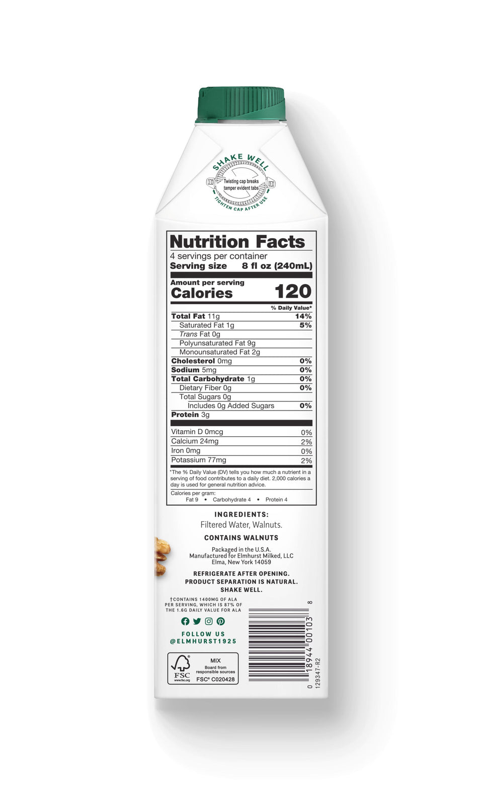 Unsweetened Walnut Milk