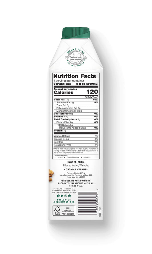 Unsweetened Walnut Milk