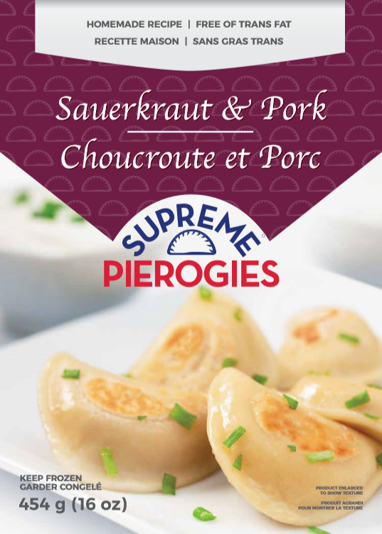 Sauerkraut & Pork Pierogies